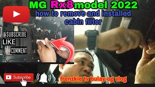 Mg Rx8 model 2022 remove and installed cabin filter step by steps [upl. by Zenitram]