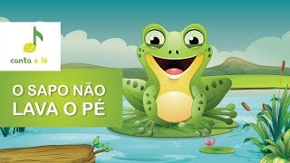 O Sapo não lava o pé  Canta e Lê   Versão com MultiGestos  Sílabas  Animação [upl. by Karena]