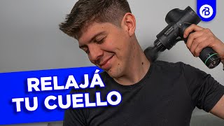 💆‍♂️ CÓMO HACER MASAJE CERVICAL con PISTOLA MASAJEADORA 🔫 [upl. by Bernette508]