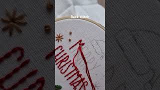 Beginner friendly Christmas embroidery embroidery handembroidery handmade stitch art christmas [upl. by Haraj]