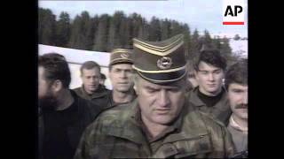 BOSNIA BOSNIAN SERB LEADER RADOVAN KARADZIC WARNING [upl. by Anihtyc136]