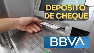 Cómo depositar un cheque en cajero BBVA Bancomer [upl. by Sipple584]