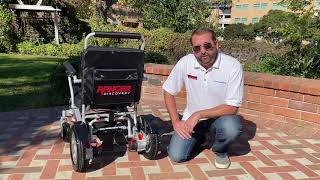 Porto Mobility RANGER DISCOVERY Lightweight Foldable Electric Wheelchair General Overview [upl. by Snehpets521]