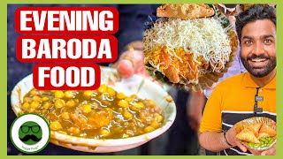 Evening Street Food in Vadodara  Collegian Ghugra Dayal Pattice amp More  Veggie Paaji [upl. by Artinahs]