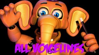 Orville Elephant  All Voicelines with Subtitles  Ultimate Custom Night [upl. by Araminta248]