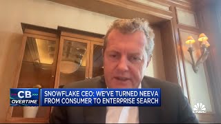 Snowflake CEO Frank Slootman says acquiring Neeva will help overcome AI hallucination bias [upl. by Yortal]