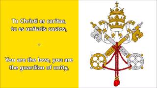 Inno e Marcia Pontificale  National Anthem of Vatican EnglishLatin lyrics [upl. by Analram]