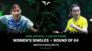 Hina Hayata vs Lee Ho Ching  WS R64  Saudi Smash 2024 [upl. by Llemert]