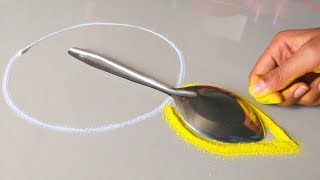 Top Beautiful Diwali 2024 Special Spoon Trick Rangoli जो आप भी बना लेंगे  Diwali Ki Rangoli 2024 [upl. by Bean458]