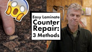 Do It Yourself Repair Laminate Counter Top  3 methods colorfill fix burns chips and cracks [upl. by Ellissa]