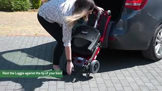 Loading a Luggie Mobility Scooter into a car trunk [upl. by Briano27]