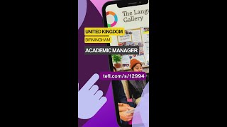 Academic Manager needed at The Language Gallery in Birmingham UK [upl. by Surad]