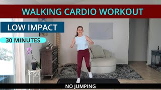 30 MINUTE WALKING CARDIO WORKOUT  NO JUMPING [upl. by Breban]