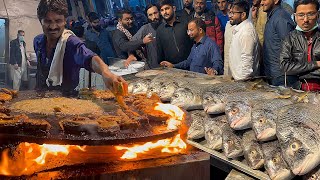 Fried Fish amp Grilled Fish Karachis Biggest Seafood Street Street Food Spicy Lahori Masala Fish Fry [upl. by Ablasor]