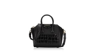 Givenchy Croc Embossed Calfskin Mini Antigona Black [upl. by Boutis]