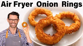 EASY Air Fryer Onion Rings Recipe [upl. by Sumetra]