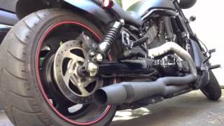 2008 Harley Davidson VRSCDX Power Commander Thunderheader Full Exhaust [upl. by Falkner]