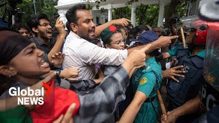 quotCannot stop us with bulletsquot Police in Bangladesh arrest 8 students during March for Justice [upl. by Airda]