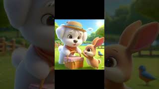 Beautiful Dog Going To Picnic  Cute Dog  Dog Cartoon  cutedog shorts shortvideo [upl. by Sadnac843]