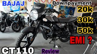 Bajaj CT 110 BS6 Downpayment And EMI l Bajaj CT 110 Price details l Bajaj CT 110 review l CT 110 [upl. by Atinat]