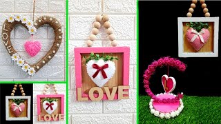 4 Easy Valentine craft made with recycled material on low budget valentine day Craft idea Part 6 [upl. by Bala]