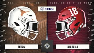 NCAA College Football 25  Texas Longhorns Vs Alabama Crimson Tide Simulation PS5 Gameplay [upl. by Roehm]