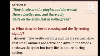 Class 6 Ch 2  Questions answer on a lane in spring  On a lane in Spring questions answer [upl. by Kiehl]