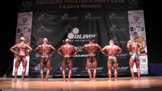 Finale Bodybuilding 70kg  Deutsche Meisterschaft 2016 [upl. by Mahan616]