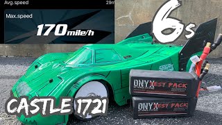 Hobao VTe2 6s 170mph 1721 Castle motor [upl. by Ahsilahk]