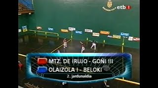 MTZ DE IRUJO  GOÑI III vs OLAIZOLA I  BELOKI Bergara · 2007 Mano [upl. by Gombach]