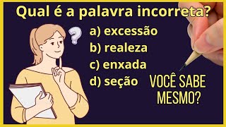 Desafio de ortografia Será que você acerta todas as 5 questões TESTE DE ORTOGRAFIA [upl. by Yasmeen]