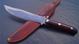 Custom Bowie Knife Manfred Sachse Damaszener Klinge Real Damast Damascus Blade Germany Jagdmesser [upl. by Lawrence217]