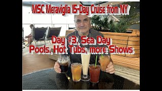 MSC Meraviglia 15Day Cruise Day 3 Sea Day indoor pool shows MSC Meraviglia shows pool [upl. by Sigler503]