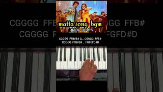 MattaSongbgmG o a t Piano  Notes  Yuvan Shanker Raja Thalapathy Vijay [upl. by Dobb]