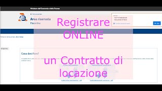 Registrazione online di un contratto di locazione  PRECEDENTE versione di RLI web [upl. by Kciredorb]