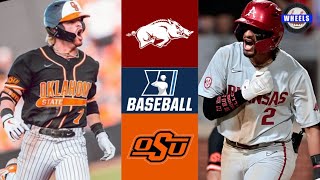 Arkansas vs 7 Oklahoma State INCREDIBLE GAME  Regionals 10 Game  2022 College Baseball [upl. by Nodnrb]