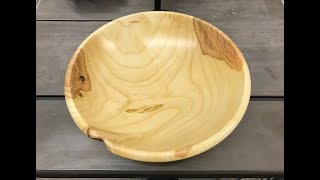 Rough Turned  Oven Dried  Cherry Crotch Bowl [upl. by Nappie]