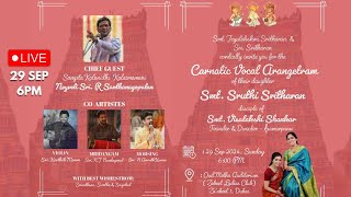 Carnatic Vocal Arangetram  Sruthi Sritharan  Visalakshi Shankar  Neyveli Sri R Santhanagopalan [upl. by Camarata]