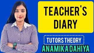 Teachers Diary  Curriculum DElEd 2nd  Tutors Theory Anamika  tutorstheory teachersdiary yt [upl. by Tye]