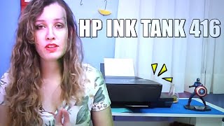 INSTALANDO A HP INK TANK 416 E PRIMEIRAS IMPRESSÕES [upl. by Lynus109]