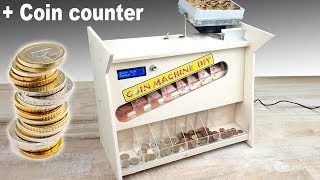 Coin counter Machine DIY  Conta monete fai da te a vibrazione [upl. by Eicirtap]