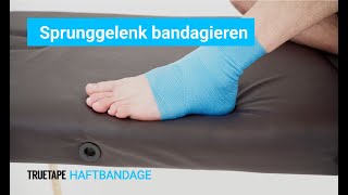 TRUETAPE® Sprunggelenk bandagieren  Anleitung mit der Haftbandage [upl. by Gorden]