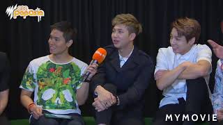 BTS Chats to Andy Trieu at SBS PopAsia HQ [upl. by Hareehat]