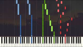 65daysofstatic  OutlierEOTWSVariation1  Piano Tutorial DUET Synthesia [upl. by Yesnik]