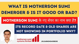 What is Motherson Sumi Demerger  Motherson Sumi Demerger Record Date [upl. by Uttica]