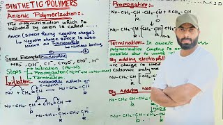 Synthetic polymers  Anionic polymerization  Classification of polymers  BS Chemistry [upl. by Phene]