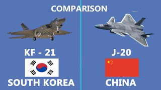 Comparisons of KF 21 Boramae vs Chinese J 20 fighter jet [upl. by Ignacius]