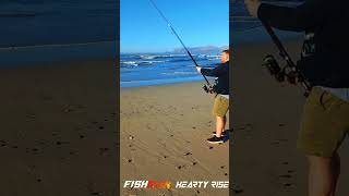 Catching Steenbrass at Broken Road Strandfontien guidedfishing beachfishingsouthafrica fishman [upl. by Ariamoy584]