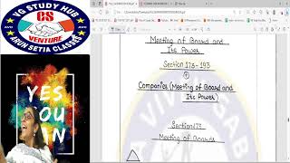 COMPANY LAW CS EXECUTIVE BOARD OF DIRECTORS REVISION EXPRESS PART1MISSION DEC 2023 [upl. by Barrett]