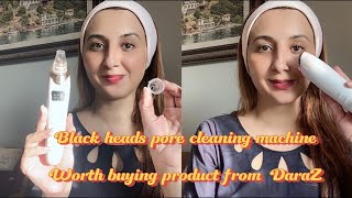 Black head Removal pore Cleaning machine  does it work  hydra facial result ordered from Daraz [upl. by Wandie]